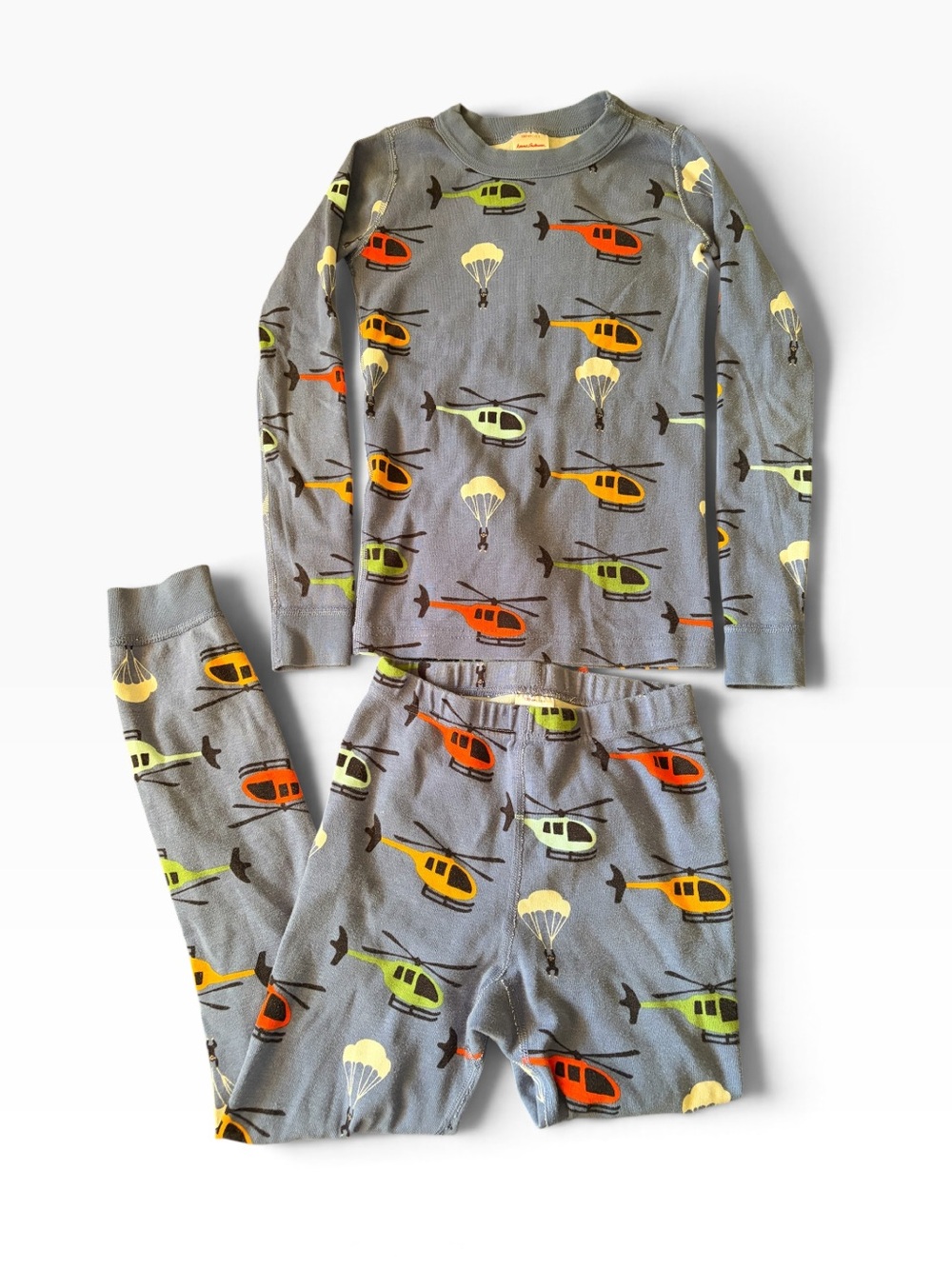 Hanna Andersson 100% organic cotton Helicopter Mission Long John Pajama Set